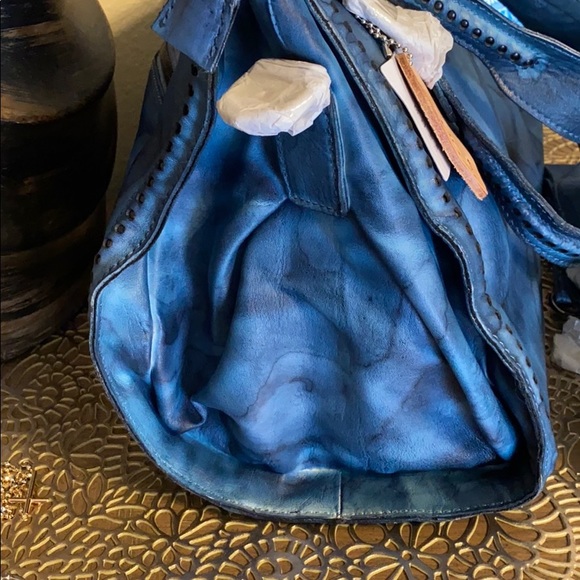 Genuine leather Blue shoulder / Crossbody bag